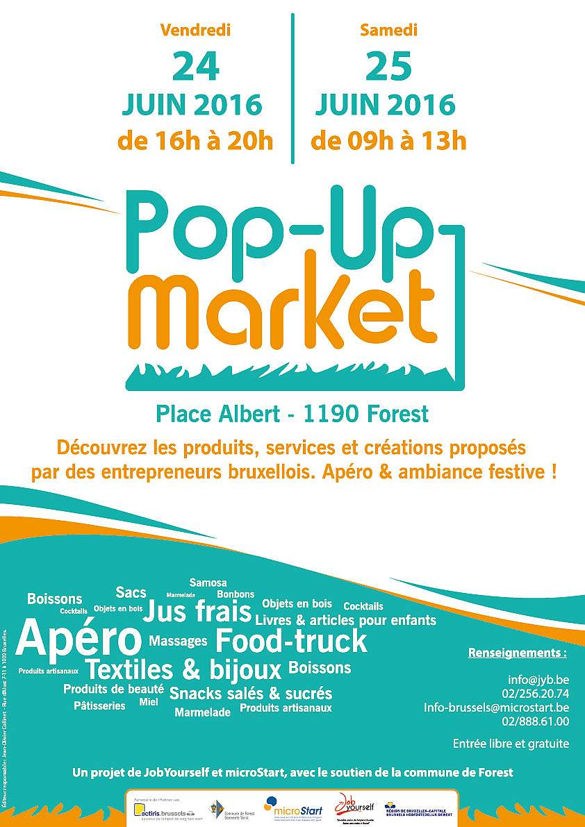 24 & 25 juin 2016 : Pop-up Market – Place Albert