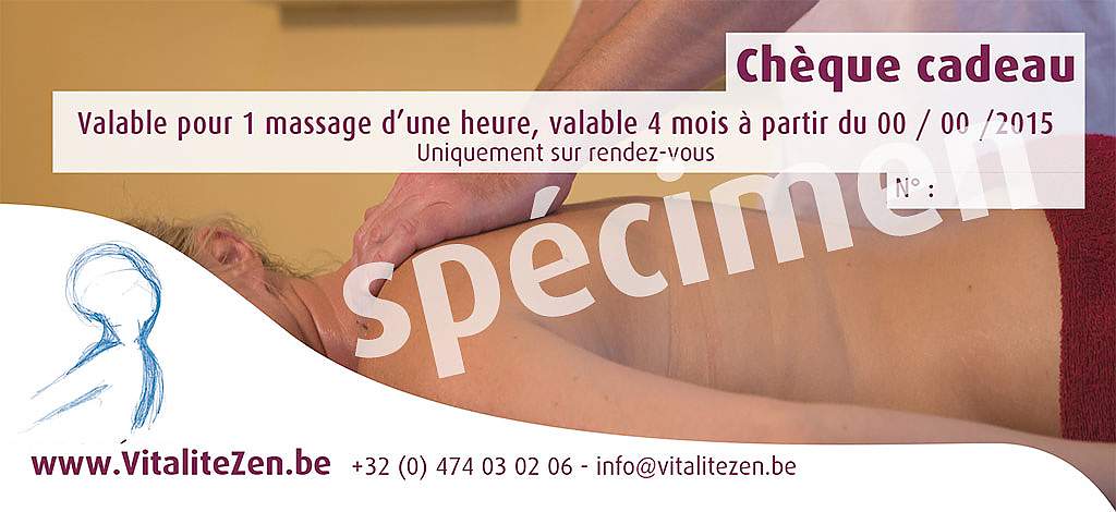 Les fêtes de fin d’année approchent ! Pensez à offrir à vos proches un Chèque Cadeau Vitalité Zen